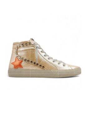 Shu Shop Riri Metallic Hi Top Sneakers Size 8